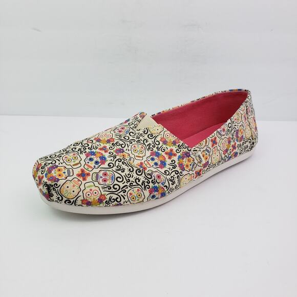 Toms Alpargata Dia de los Muertos Womens Size 11 Day of Dead Canvas Casual Shoes - Picture 2 of 12
